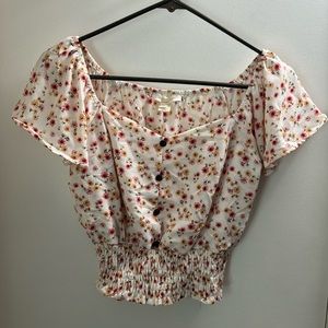 cropped floral top